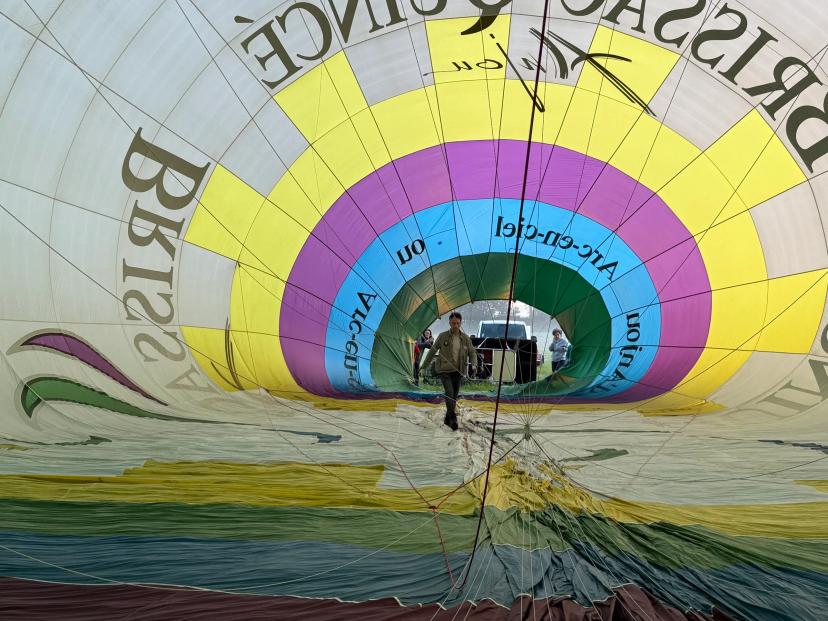Gonflage d'une montgolfière
