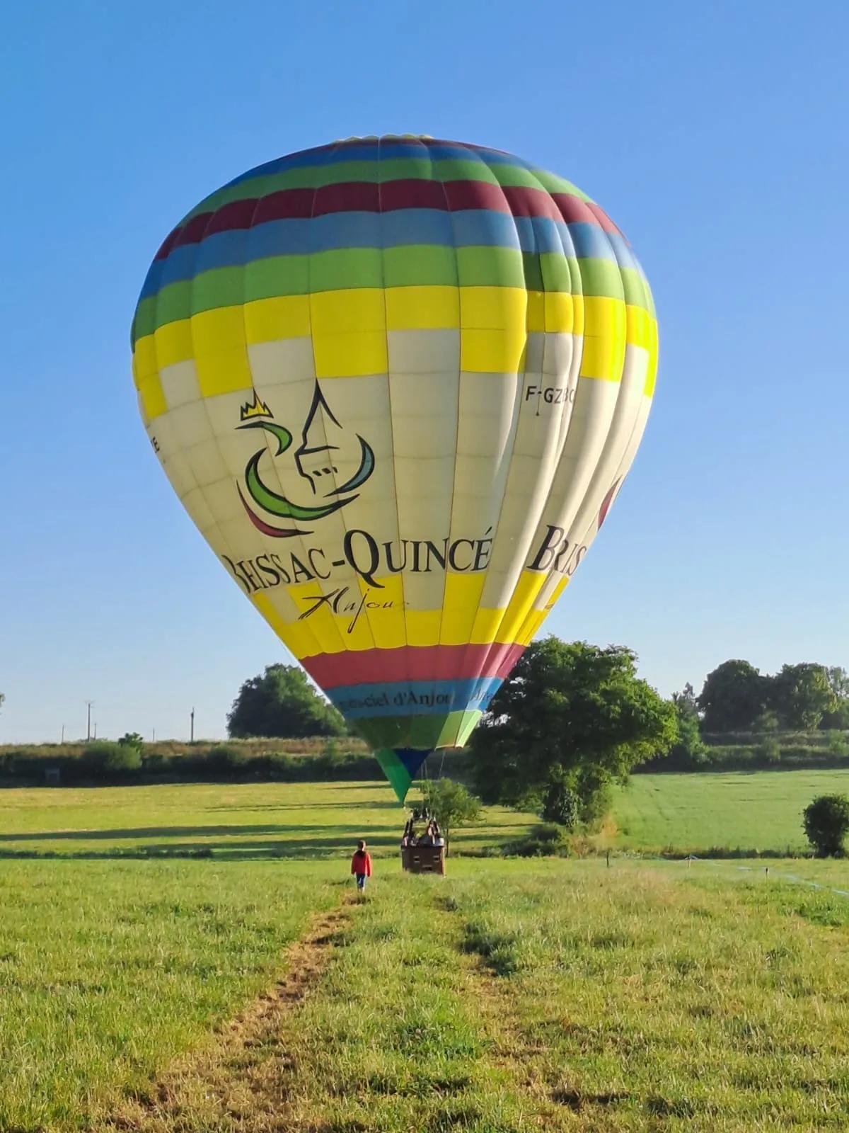 Atterrissage d'une montgolfière